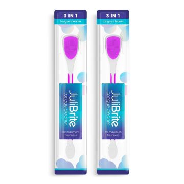 Julibrite Tongreiniger 2-pack Roze