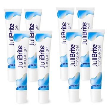 8-pack tong gel tegen witte tong en gele aanslag helpt bij slechte adem