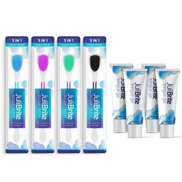 Julibrite Family Pack - Blauw - Roze - Groen - Zwart - 4x Tonggel